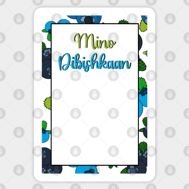 Blueberry Ojibwe Birthday Card Sticker by Niibidoon